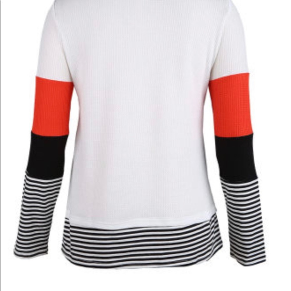 Color Block & Striped Top - Picture 3 of 3